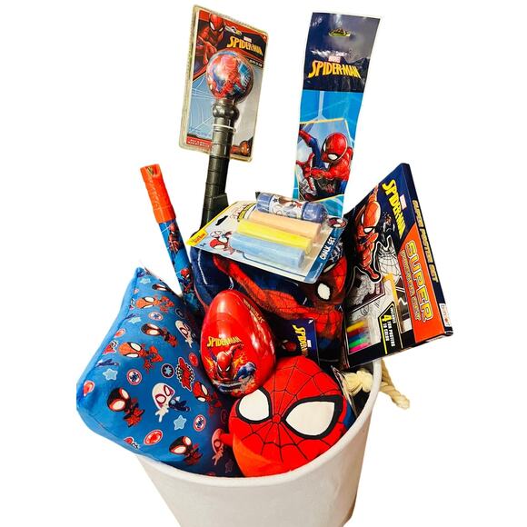 Spiderman gift basket 13 12 50 x 70 super soft adorabel kite, bubble Spider-Man